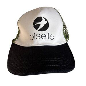 Oiselle Women's Runner Trucker NWT Green Mesh Adjustable Bird Logo Black Brim